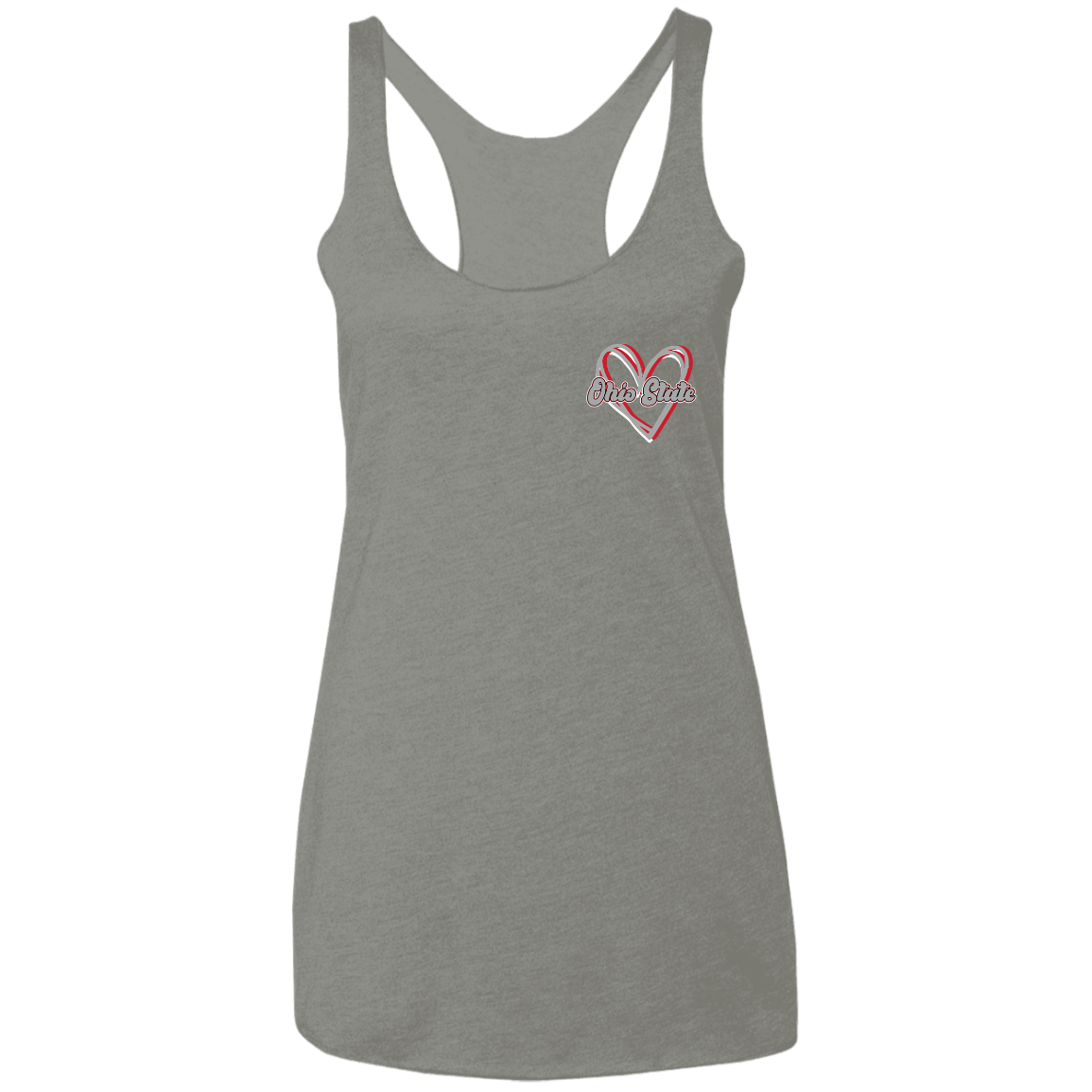 HEART Ohio State Ladies' Triblend Racerback Tank