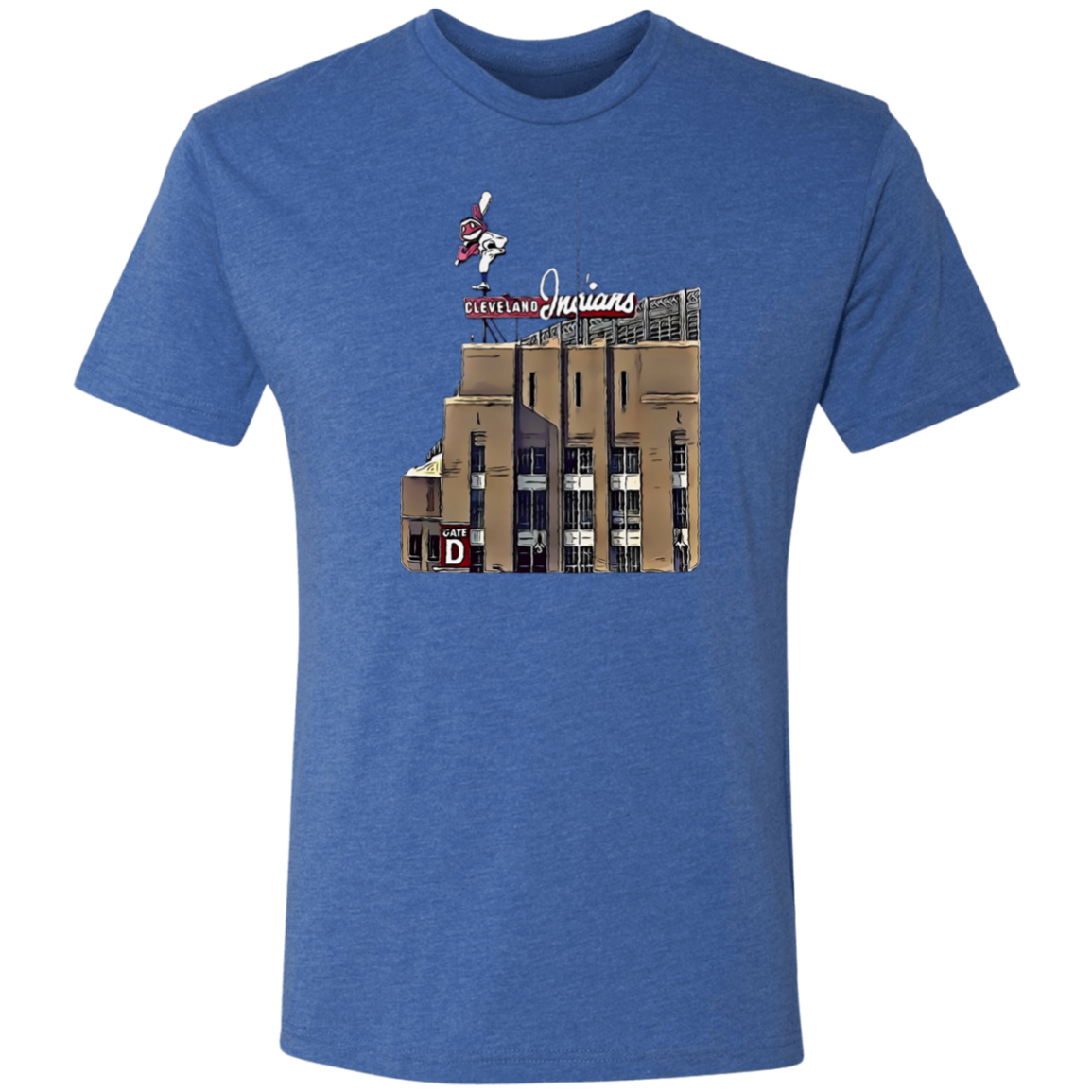 GATE D Cleveland Baseball Men's Triblend T-Shirt