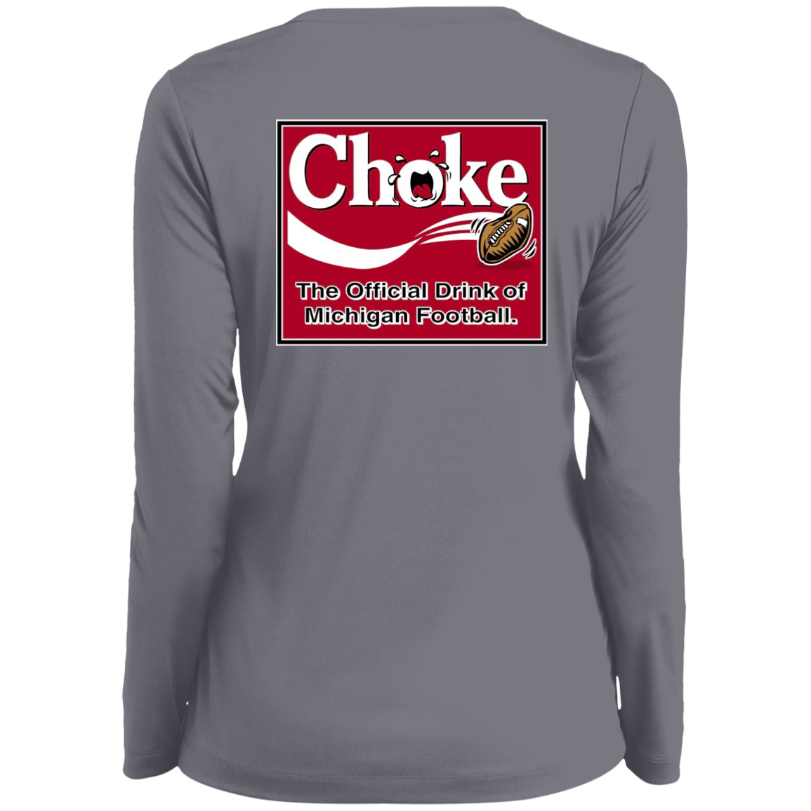 MICHIGAN CHOKE Ohio State Ladies' Moisture-Wicking Long Sleeve V-Neck Tee