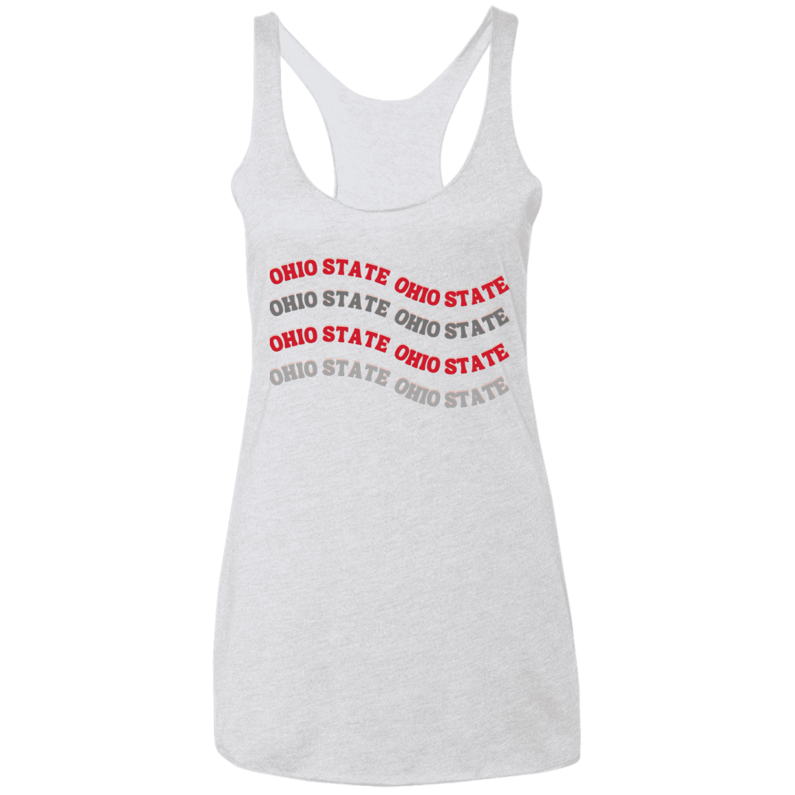 WAVE Ohio State Ladies' Triblend Racerback Tank