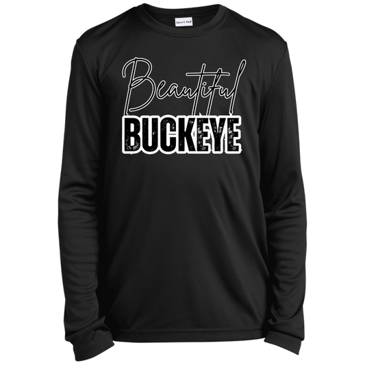 BEAUTIFUL Ohio State Youth Long Sleeve Performance Tee