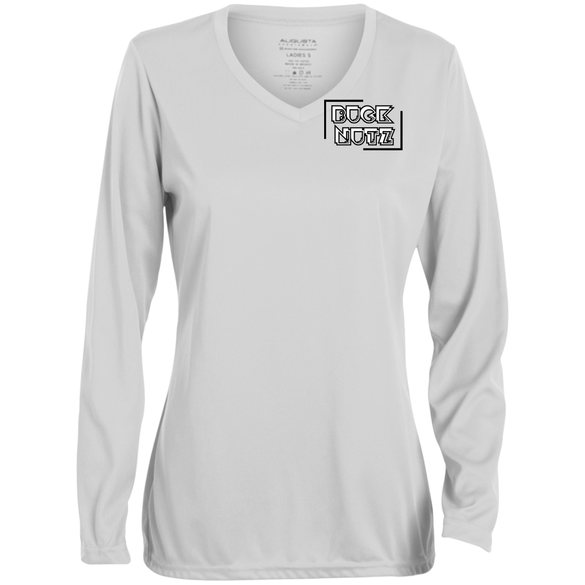 STATEMAN Ohio State Ladies' Moisture-Wicking Long Sleeve V-Neck Tee