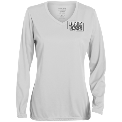 STATEMAN Ohio State Ladies' Moisture-Wicking Long Sleeve V-Neck Tee