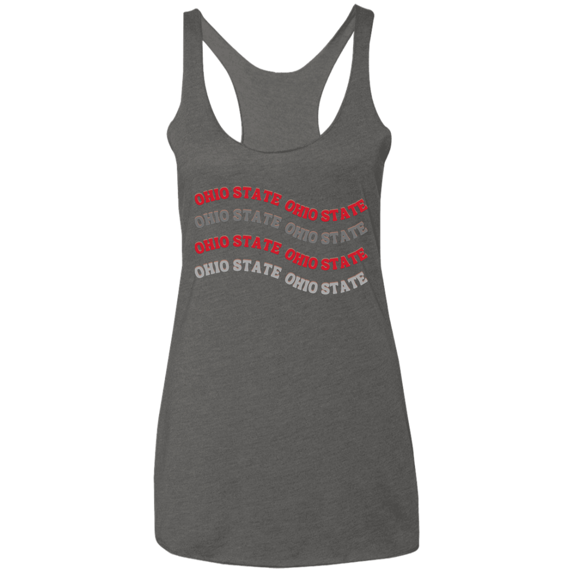 WAVE Ohio State Ladies' Triblend Racerback Tank