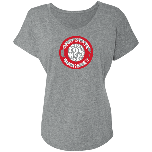 WISH Ohio State Ladies' Triblend Dolman Sleeve