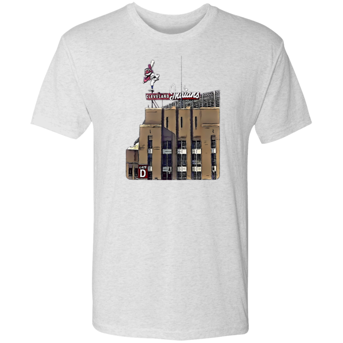 GATE D Cleveland Baseball Men's Triblend T-Shirt