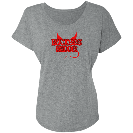 BADDIE Ohio State Ladies' Triblend Dolman Sleeve