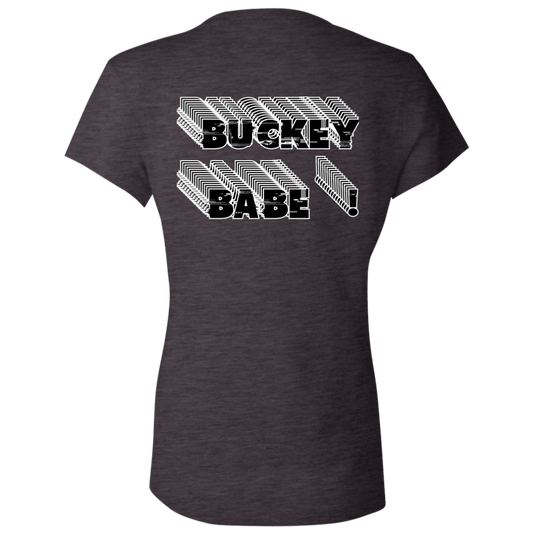 BUCKEYEBABE Ohio State Ladies' Jersey V-Neck T-Shirt