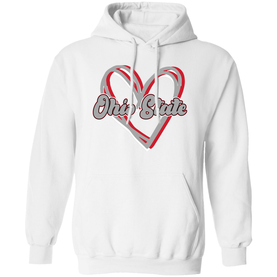 HEART Ohio State Pullover Hoodie