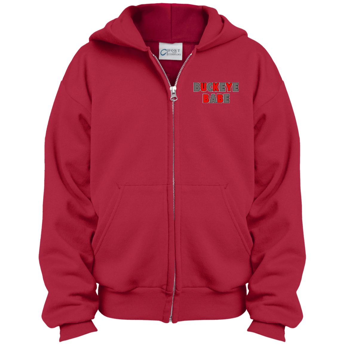 BUCKBABE Ohio State Youth Full Zip Hoodie