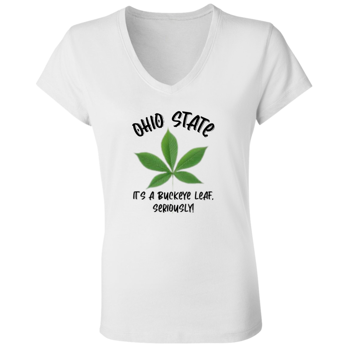 SERIOUSLY Ohio State Ladies' Jersey V-Neck T-Shirt