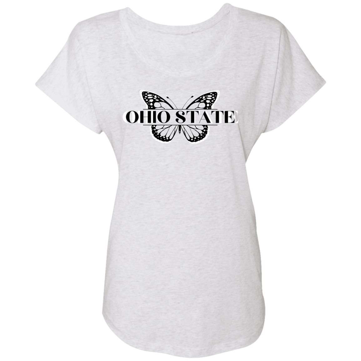 BUTTERLY Ohio State Ladies' Triblend Dolman Sleeve