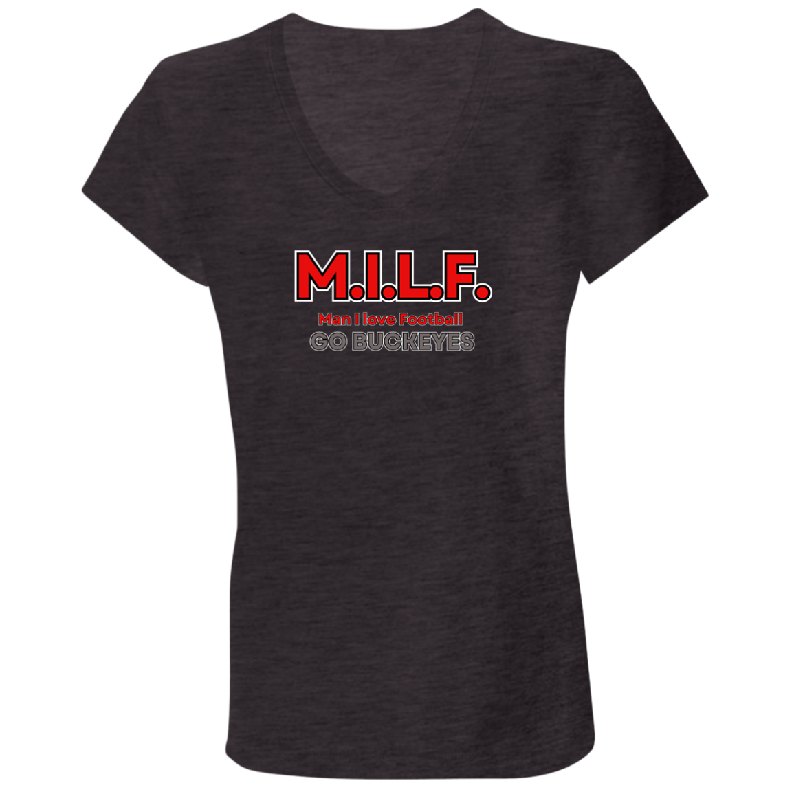 MILFS Ohio State Ladies' Jersey V-Neck T-Shirt