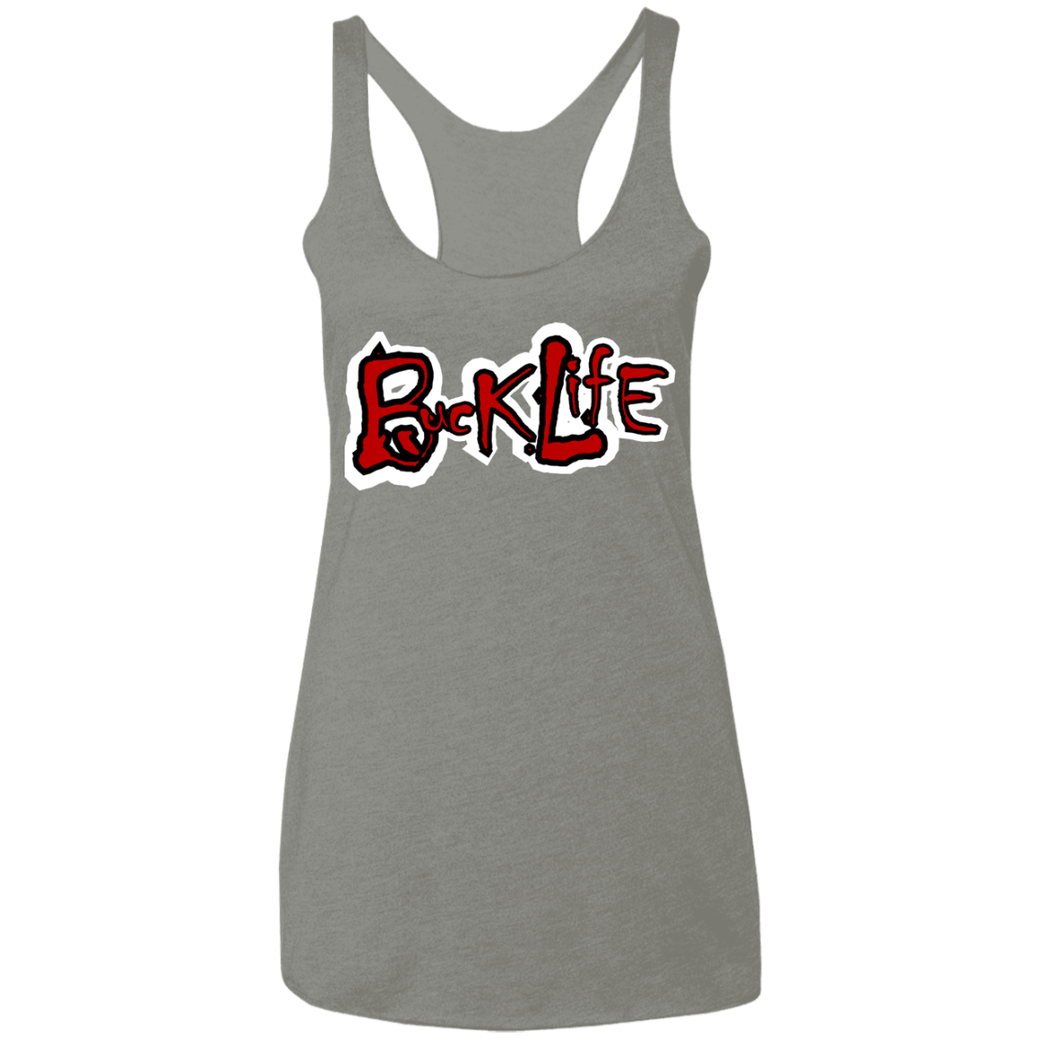 BUCK LIFE Ohio State Ladies' Triblend Racerback Tank