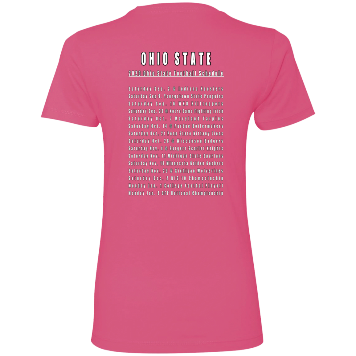 F'SGIVEN + SCHEDULE Ohio State Ladies' Boyfriend T-Shirt