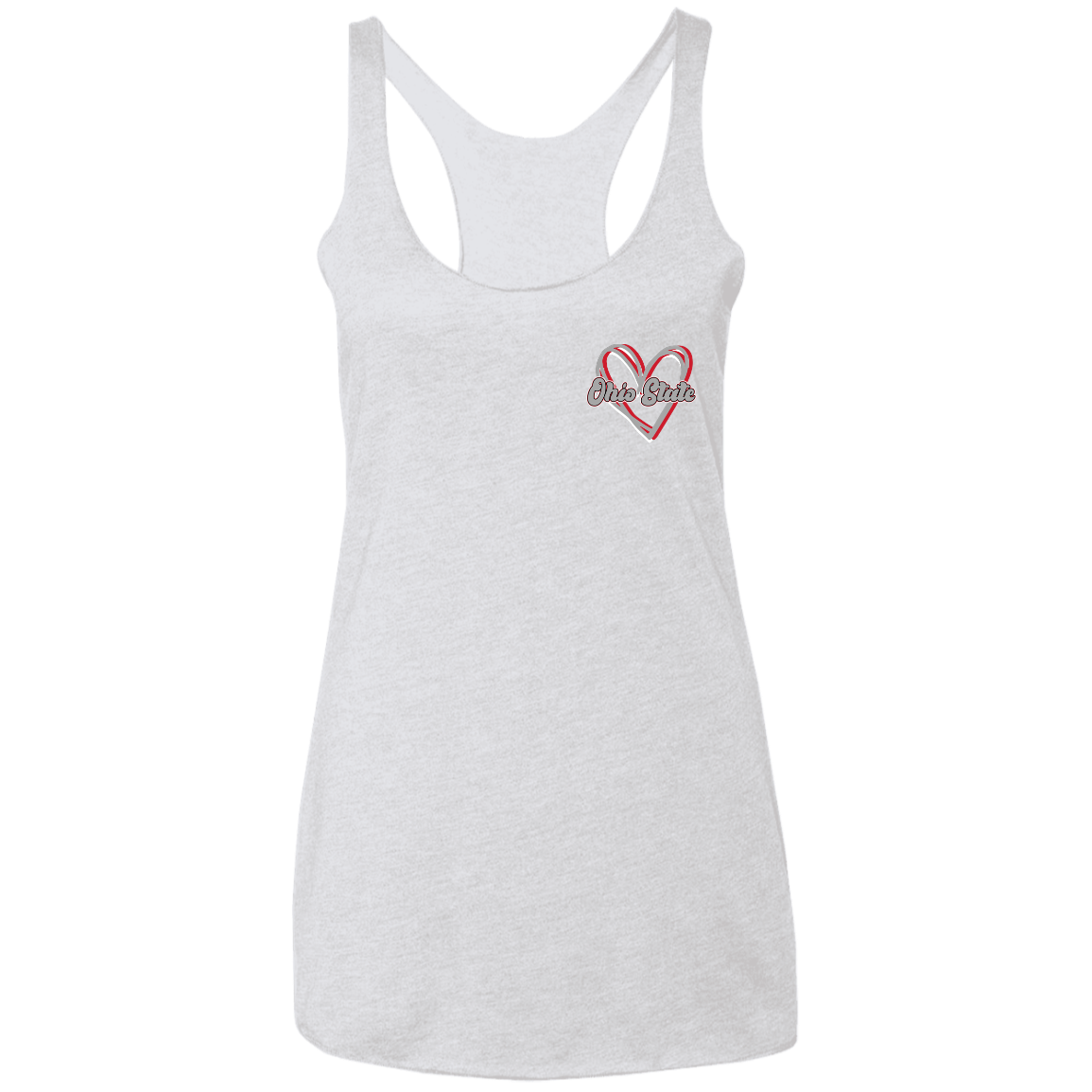 HEART Ohio State Ladies' Triblend Racerback Tank