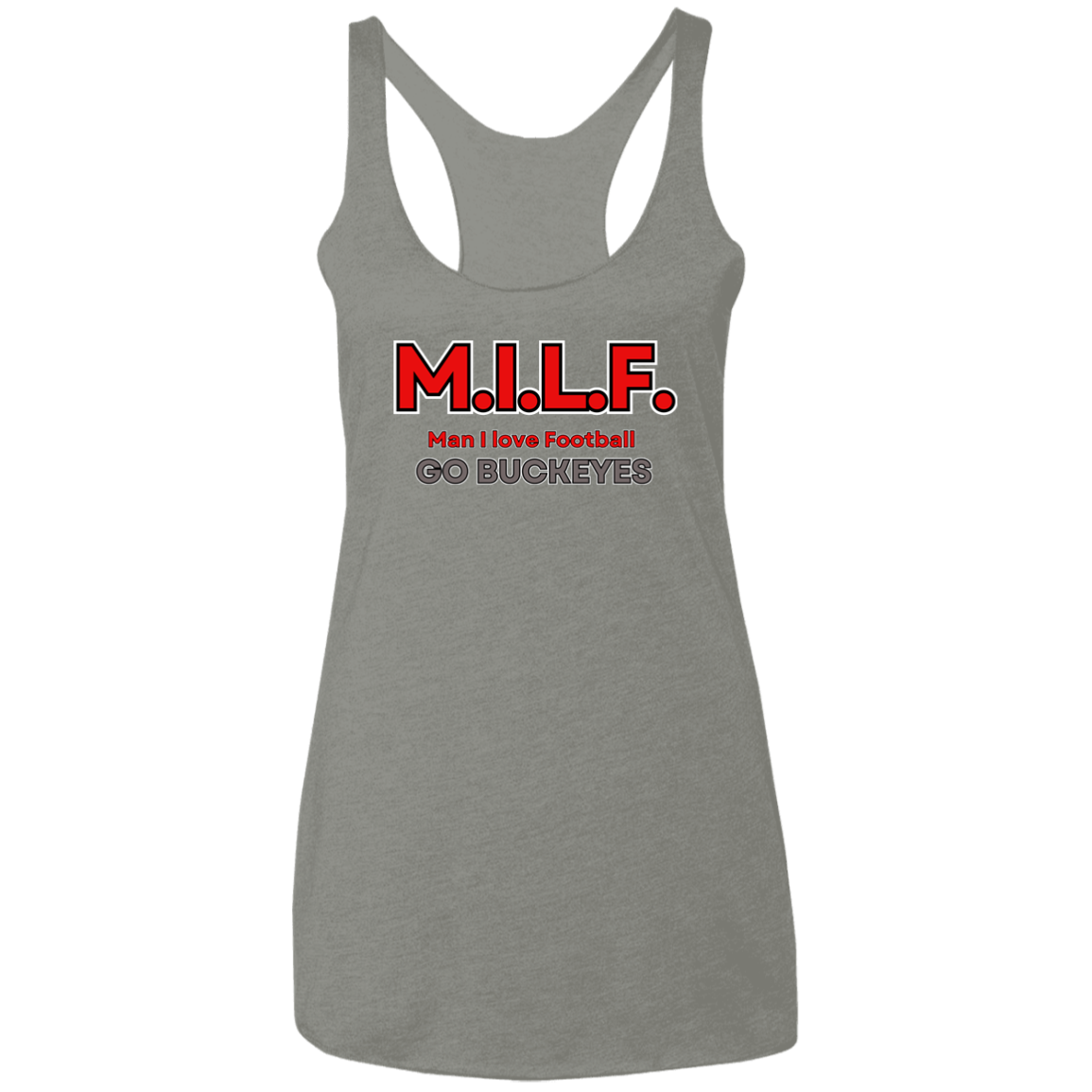 MILFS Ohio State Ladies' Triblend Racerback Tank