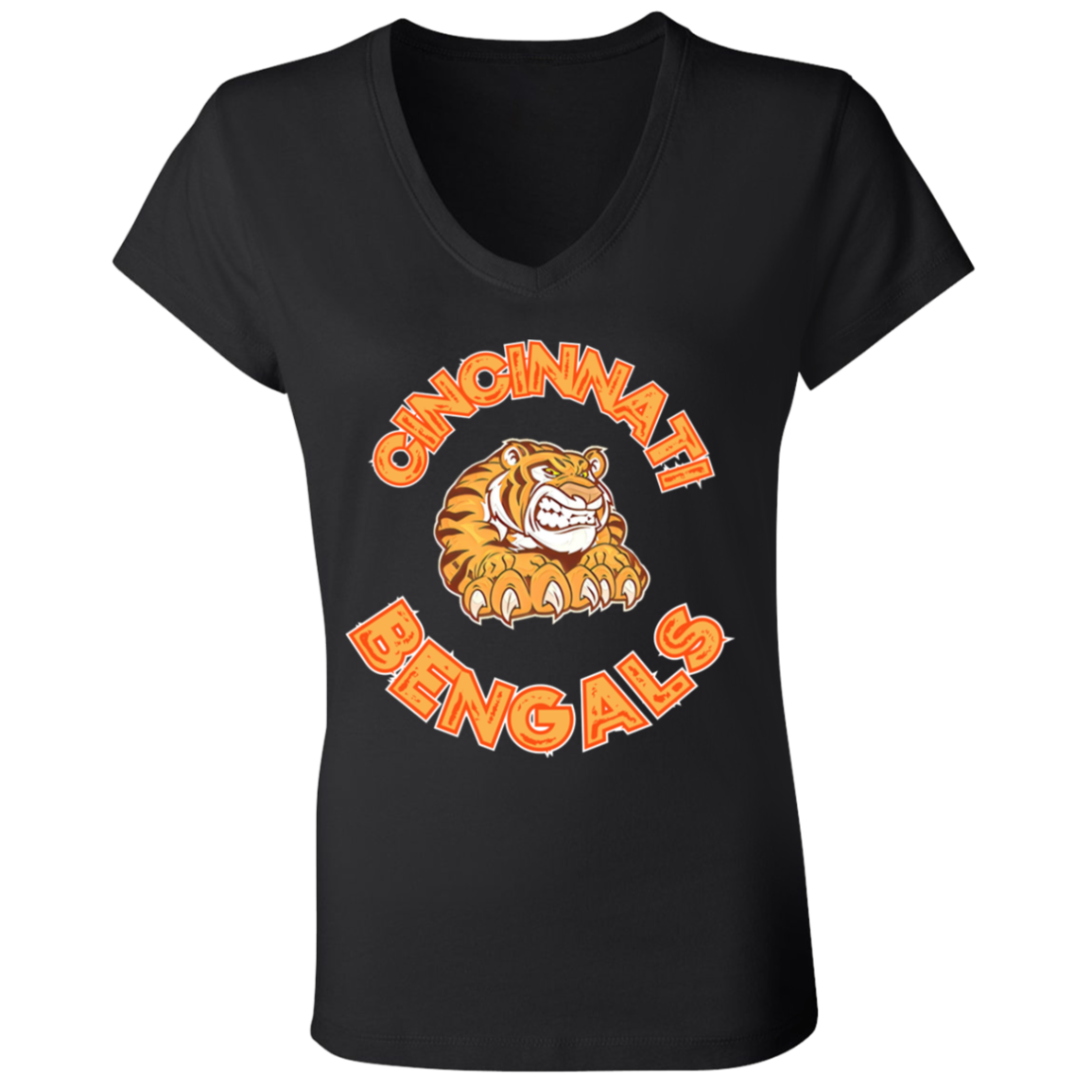 Cincinnati RETRO Ladies' Jersey V-Neck T-Shirt