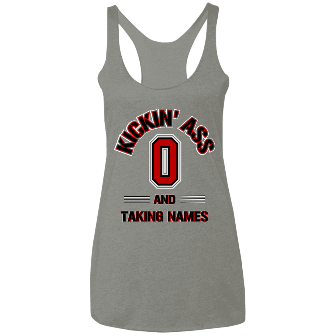 KICKIN Ohio State Ladies' Triblend Racerback Tank