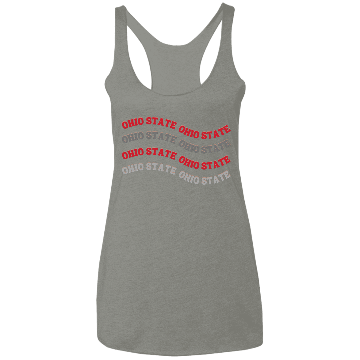 WAVE Ohio State Ladies' Triblend Racerback Tank