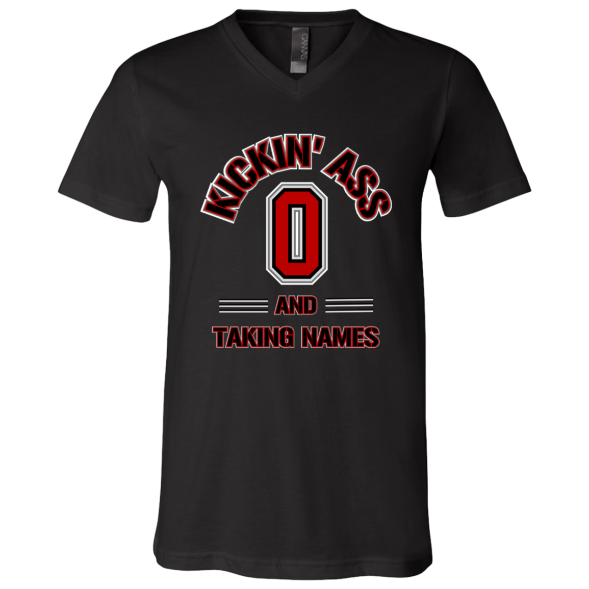 KICKIN Ohio State Unisex Jersey SS V-Neck T-Shirt