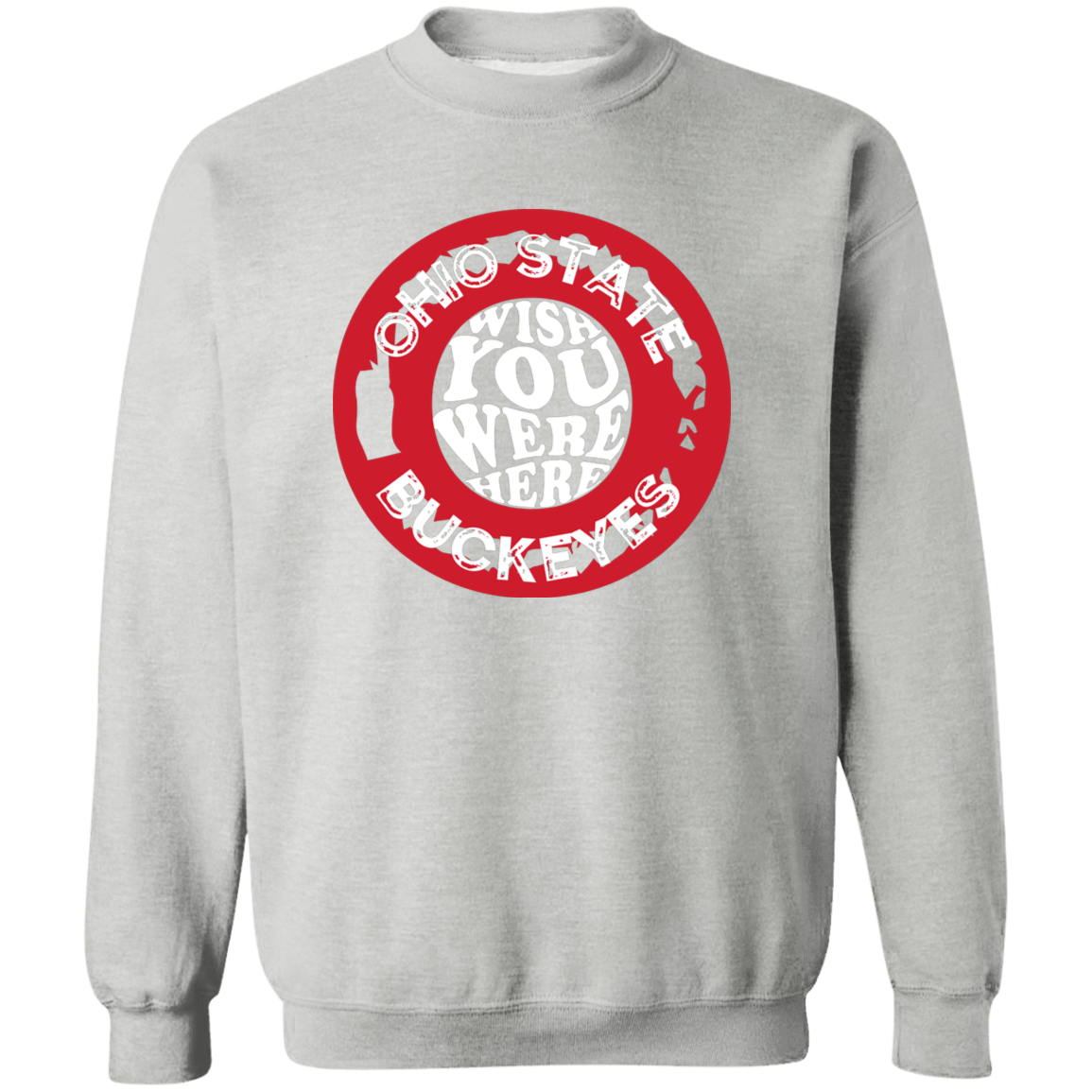 WISH Ohio State Crewneck Pullover Sweatshirt