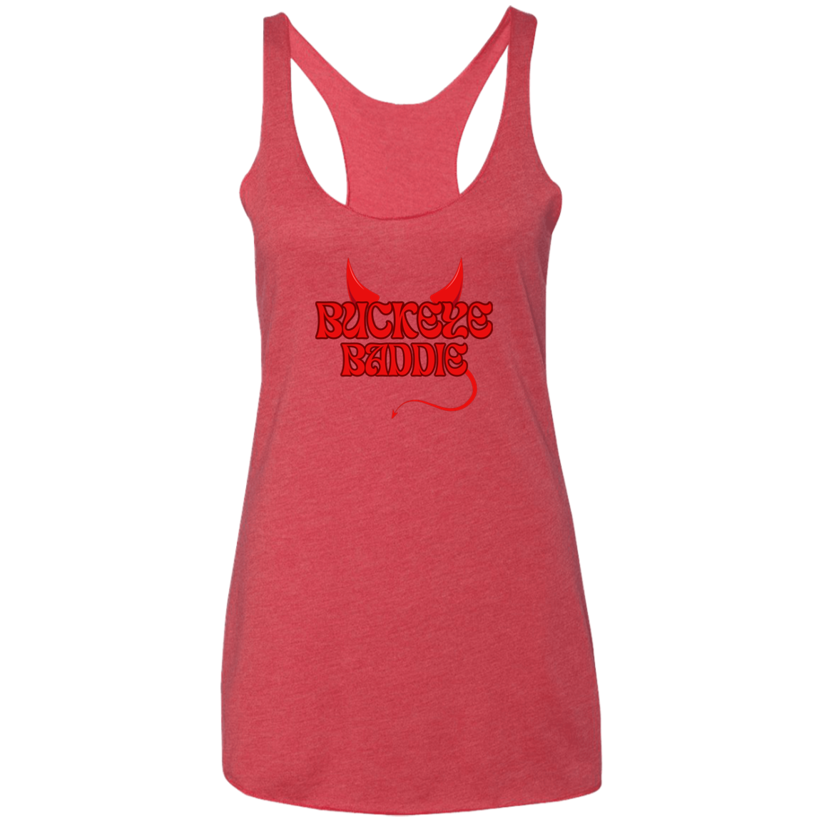 BADDIE Ohio State Ladies' Triblend Racerback Tank