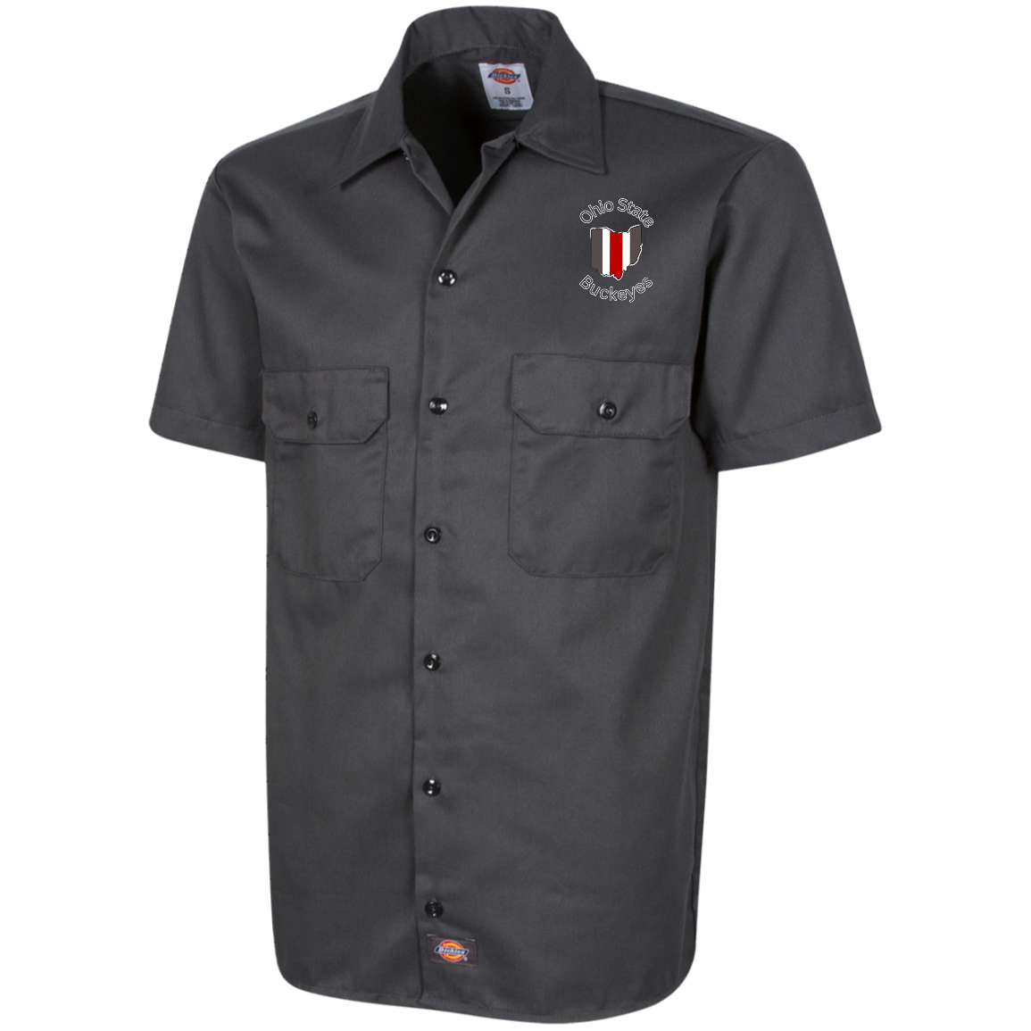 BUCKOHIO Ohio State Dickies Men's Short Sleeve Workshirt