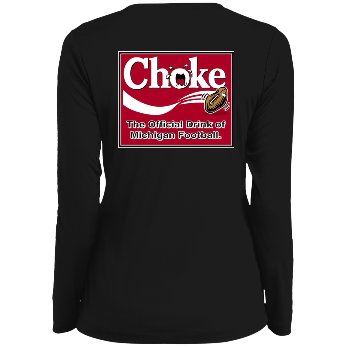 MICHIGAN CHOKE Ohio State Ladies' Moisture-Wicking Long Sleeve V-Neck Tee