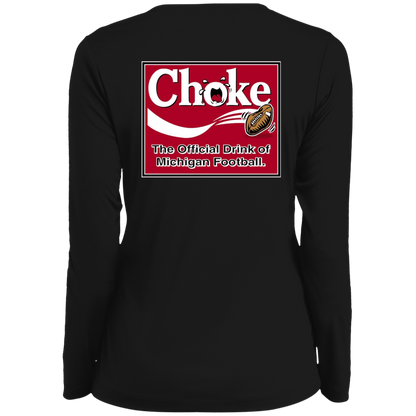 MICHIGAN CHOKE Ohio State Ladies' Moisture-Wicking Long Sleeve V-Neck Tee