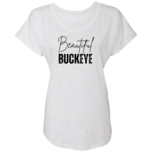 BEAUTIFUL Ohio State Ladies' Triblend Dolman Sleeve