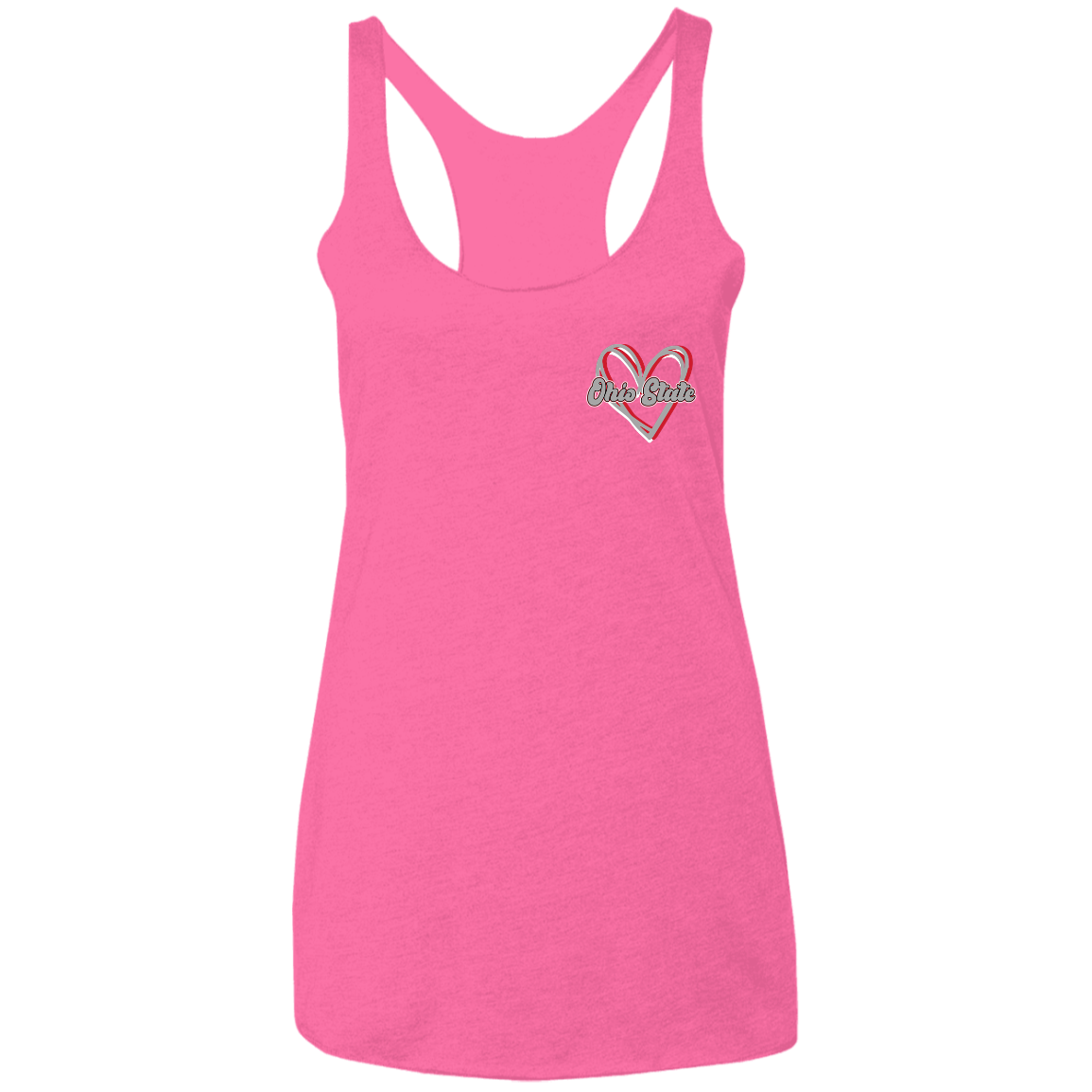 HEART Ohio State Ladies' Triblend Racerback Tank