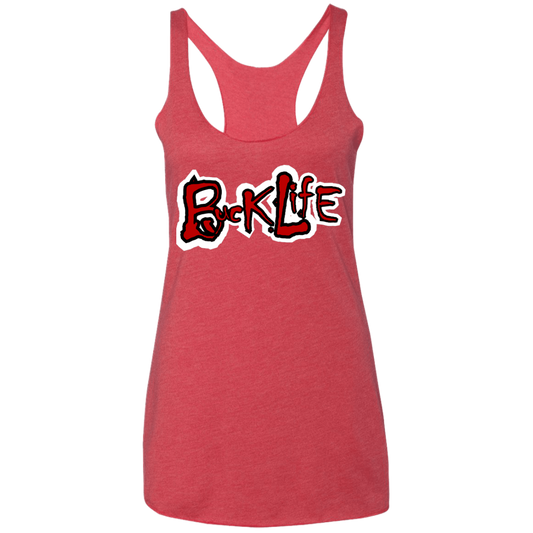 BUCK LIFE Ohio State Ladies' Triblend Racerback Tank