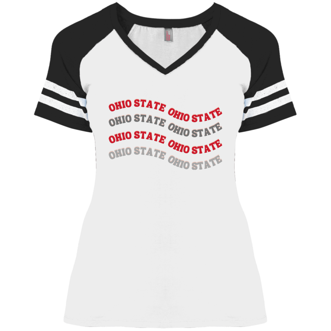 WAVE Ohio State Ladies' Game V-Neck T-Shirt