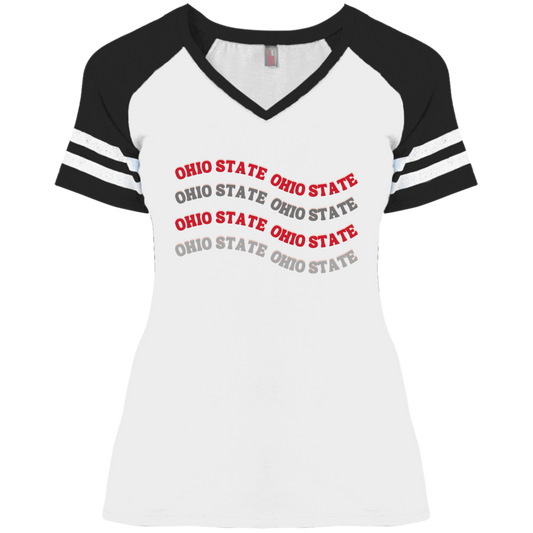 WAVE Ohio State Ladies' Game V-Neck T-Shirt