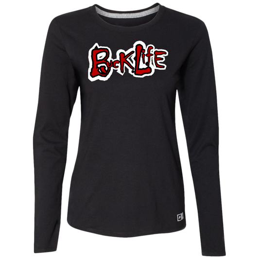 BUCK LIFE Ohio State Ladies’ Essential Dri-Power Long Sleeve Tee