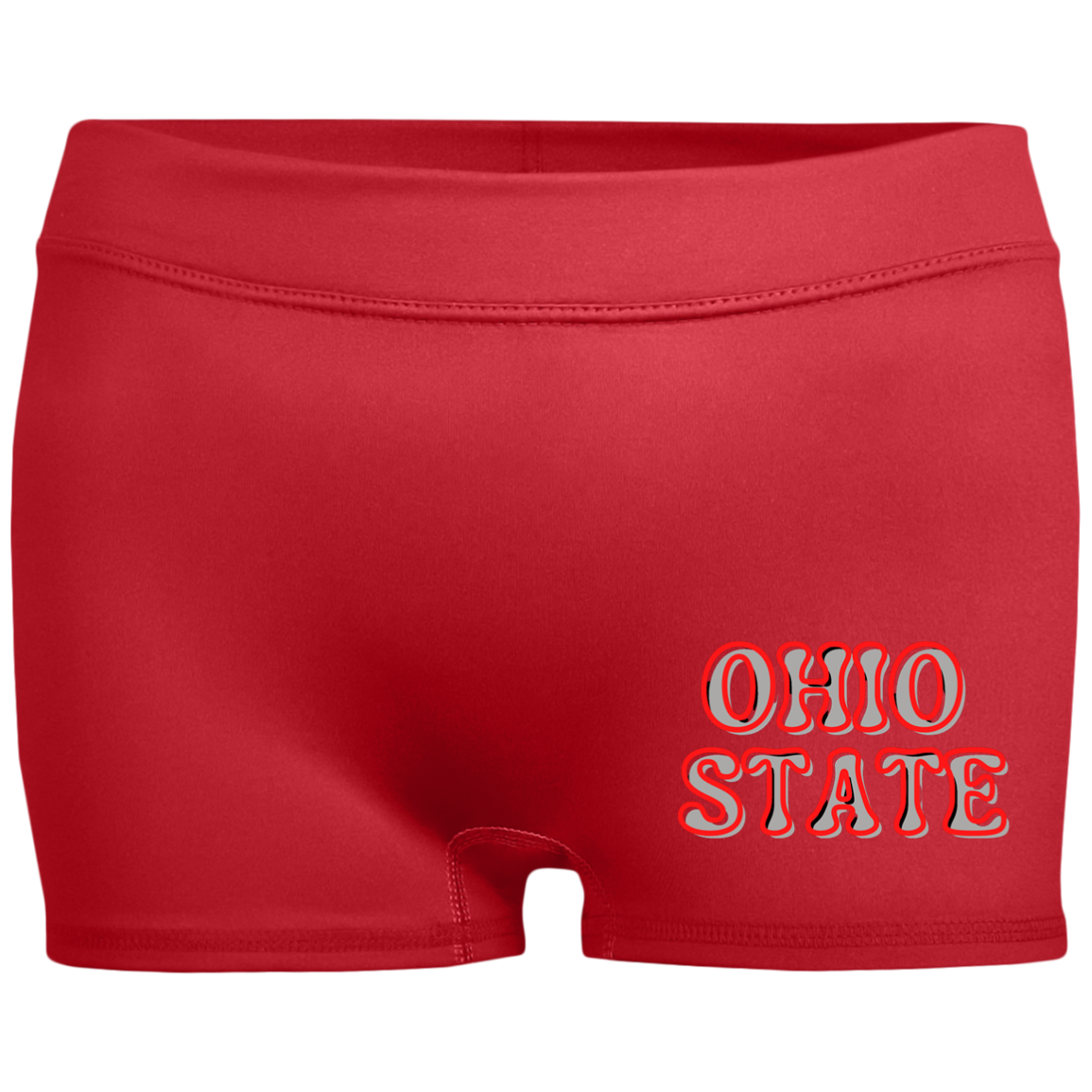 STATE Ohio State Ladies' Fitted Moisture-Wicking 2.5 inch Inseam Shorts