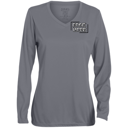 STATEMAN Ohio State Ladies' Moisture-Wicking Long Sleeve V-Neck Tee