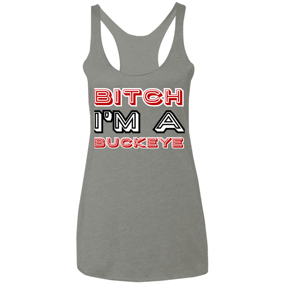 BITCH Ohio State Ladies' Triblend Racerback Tank