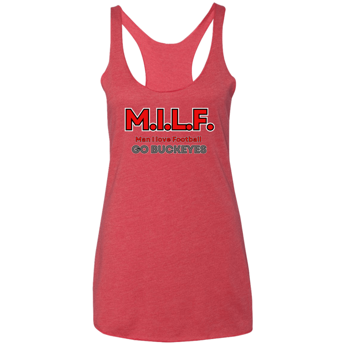 MILFS Ohio State Ladies' Triblend Racerback Tank