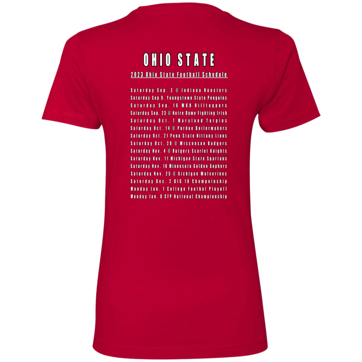 F'SGIVEN + SCHEDULE Ohio State Ladies' Boyfriend T-Shirt