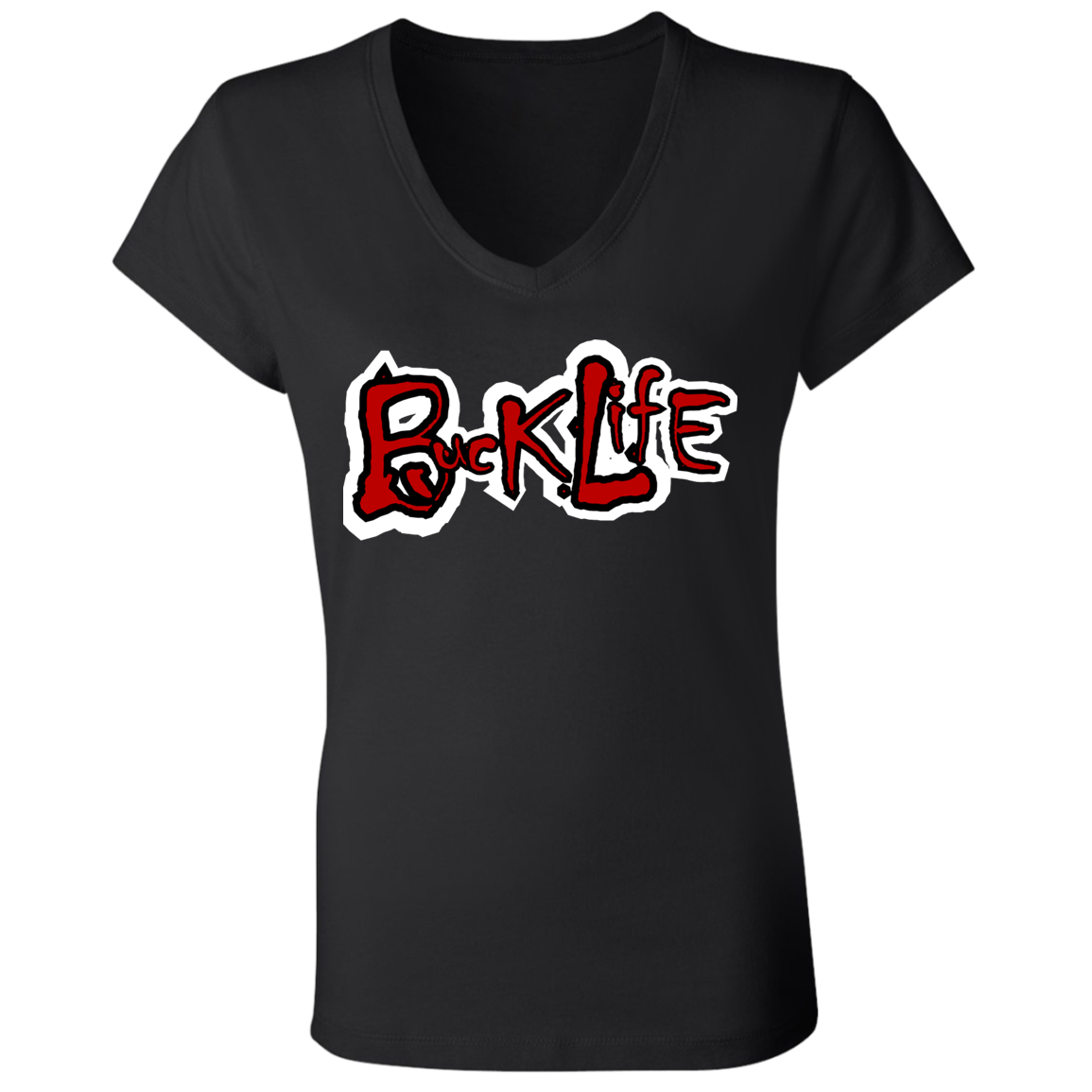 BUCK LIFE Ohio State Ladies' Jersey V-Neck T-Shirt