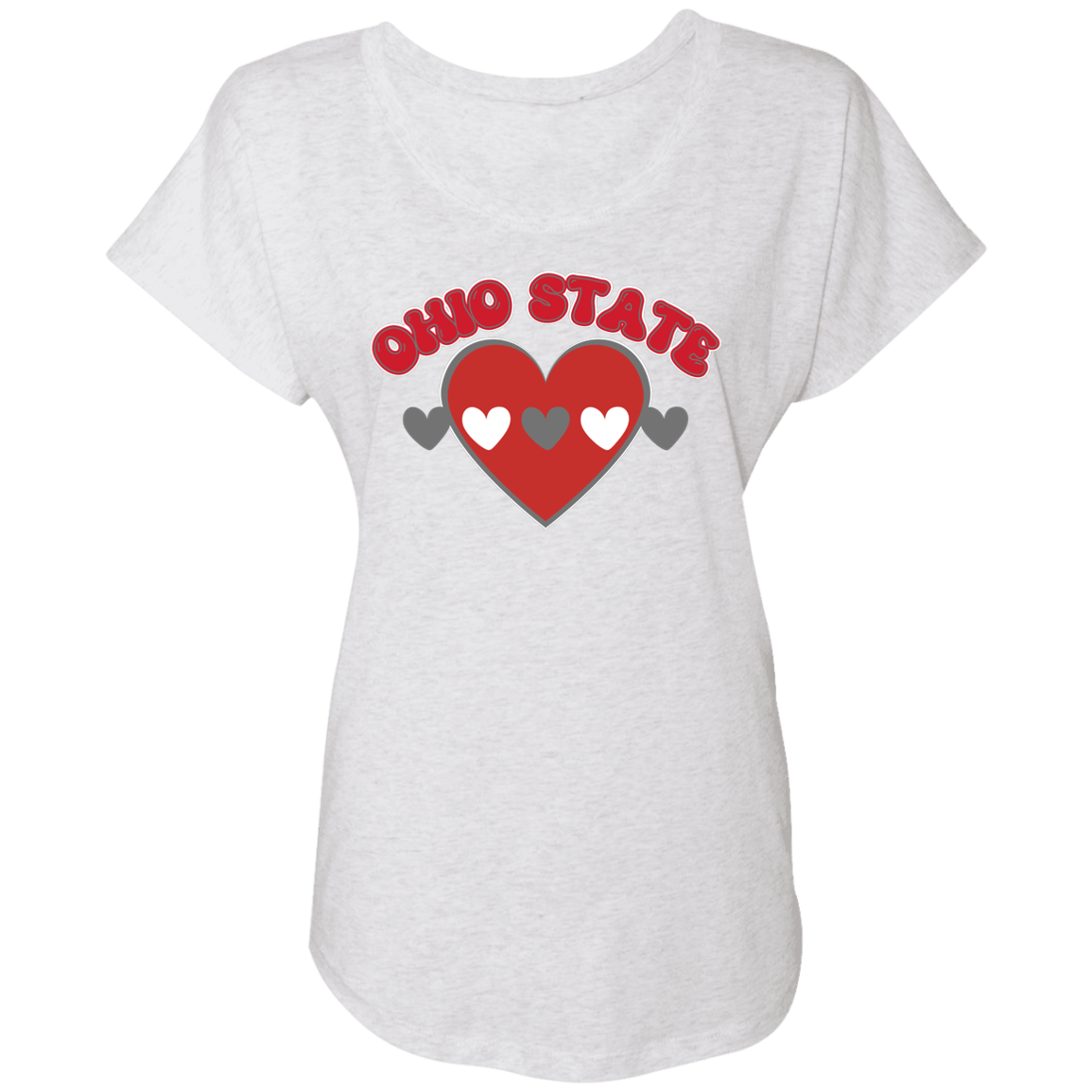 LOVE Ohio State Ladies' Triblend Dolman Sleeve