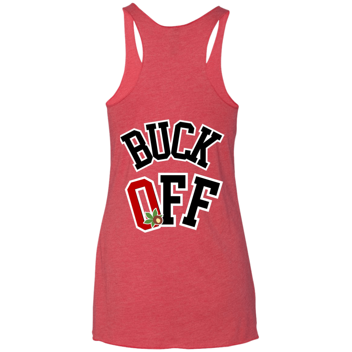 BUCK OFF Ohio State Ladies' Triblend Racerback Tank