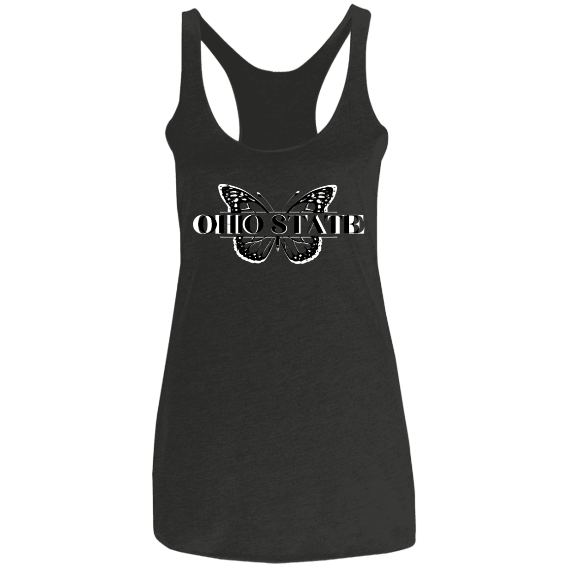 BUTTERLY Ohio State Ladies' Triblend Racerback Tank