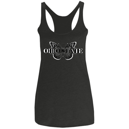 BUTTERLY Ohio State Ladies' Triblend Racerback Tank