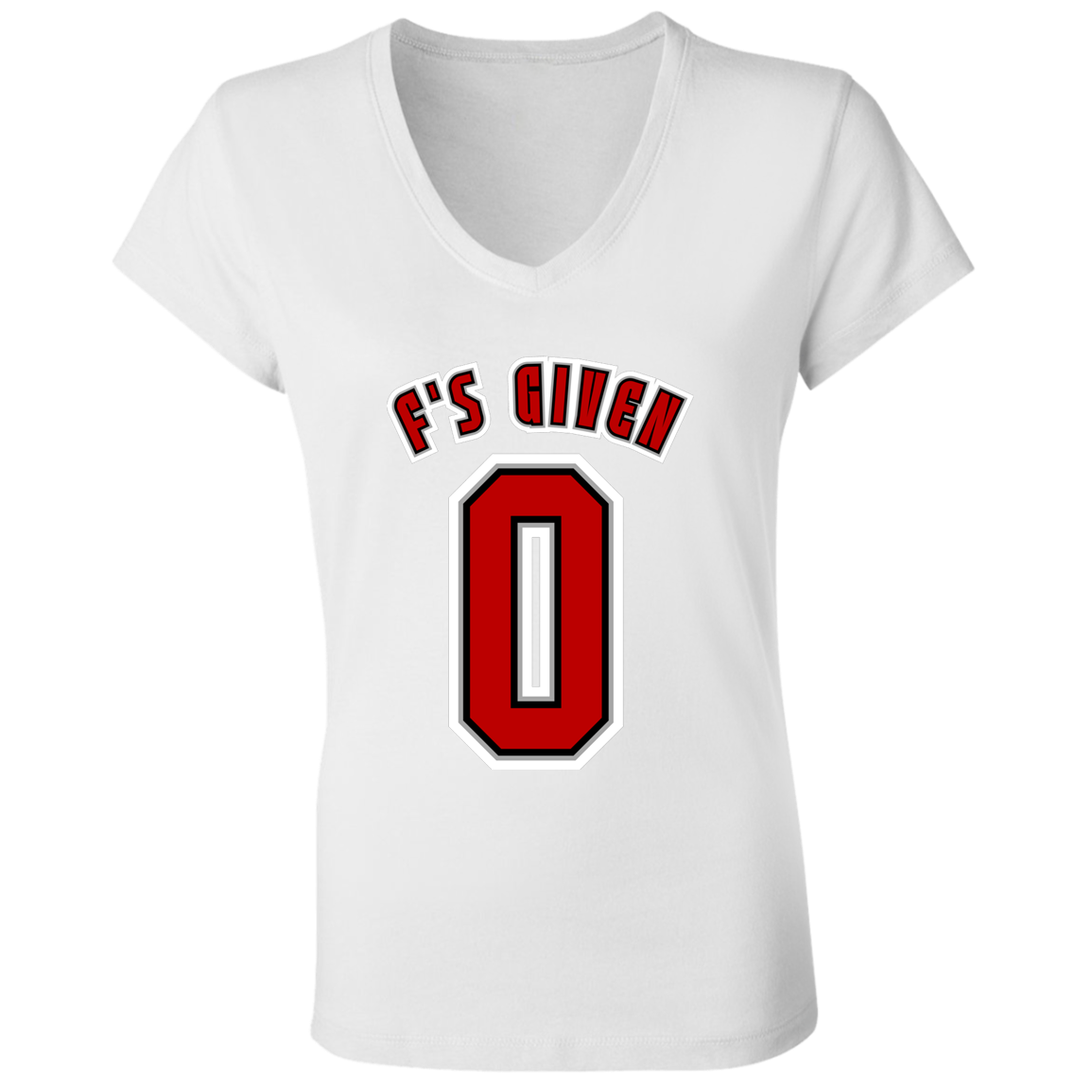 F'SGIVEN + SCHEDULE Ohio State Ladies' Jersey V-Neck T-Shirt