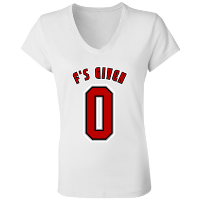 F'SGIVEN + SCHEDULE Ohio State Ladies' Jersey V-Neck T-Shirt