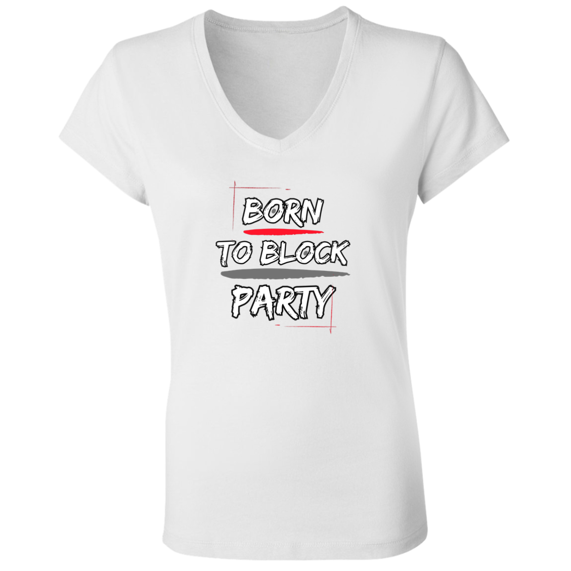 BLOCKPARTY Ohio State Ladies' Jersey V-Neck T-Shirt