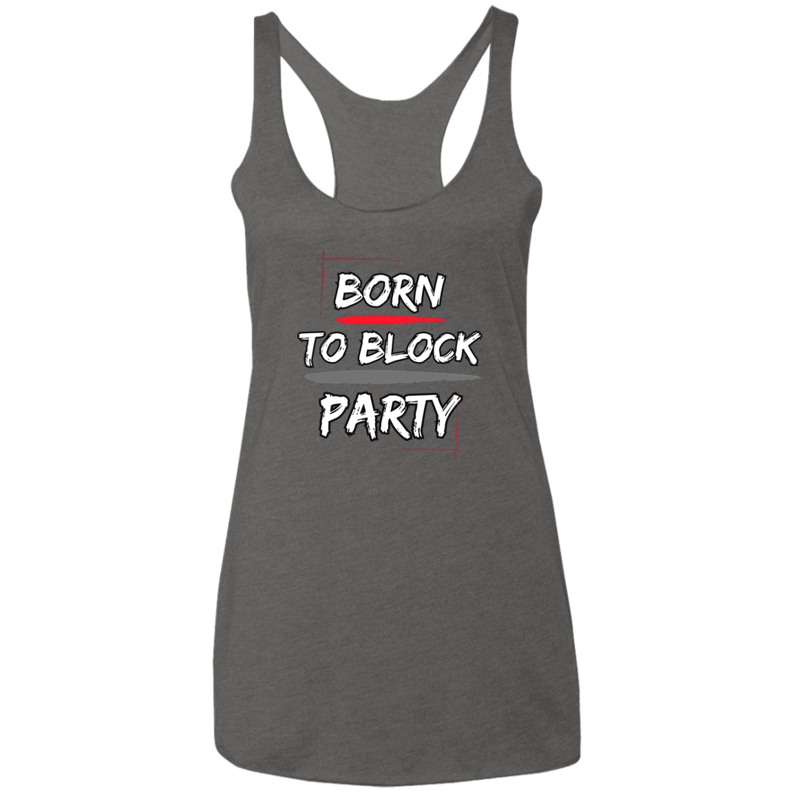 BLOCKPARTY Ohio State Ladies' Triblend Racerback Tank